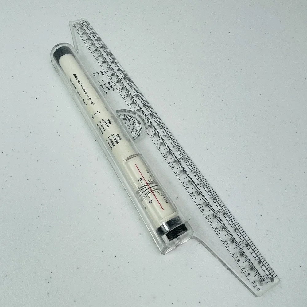 Vtg Rolling Ruler All Purpose 5 in 1 for Artist Students Drafting As Seen on TV
